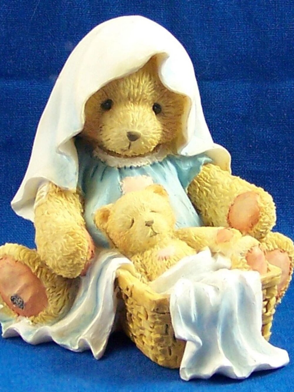 Cherished Teddies Teddy Bear Collectors Figurine 1992 Maria & Baby By Enesco